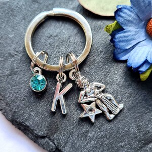 Aquarius Zodiac Keychain, Horoscope Aquarius Water Lady Birthstone Keyring, Zodiac Gift, Star Sign Keyrings, Aquarius Star Sign