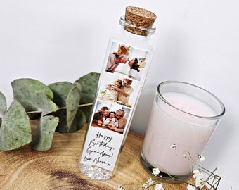 Gift For Grandma, Photo Bottle, Nana Birthday, Personalised Message, From Grandchildren, Sentimental Photo Gifts