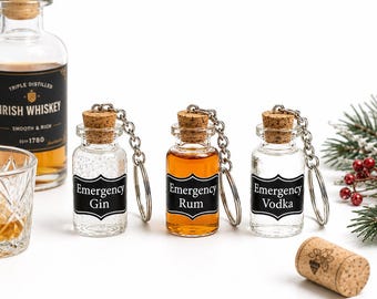 Porte-clés alcoolisé d'urgence, cadeau de Noël original et amusant, petit cadeau pour adultes