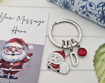 Santa Claus Keychain: Personalised Christmas Gift, Stocking Filler