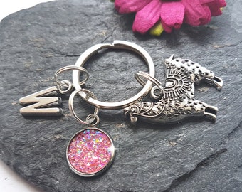 Personalised Llama Keyring, Initial Keychain, Alpaca Gifts, Keyring For Woman, Best Friend Gifts, Cute, Custom, Gift For Her