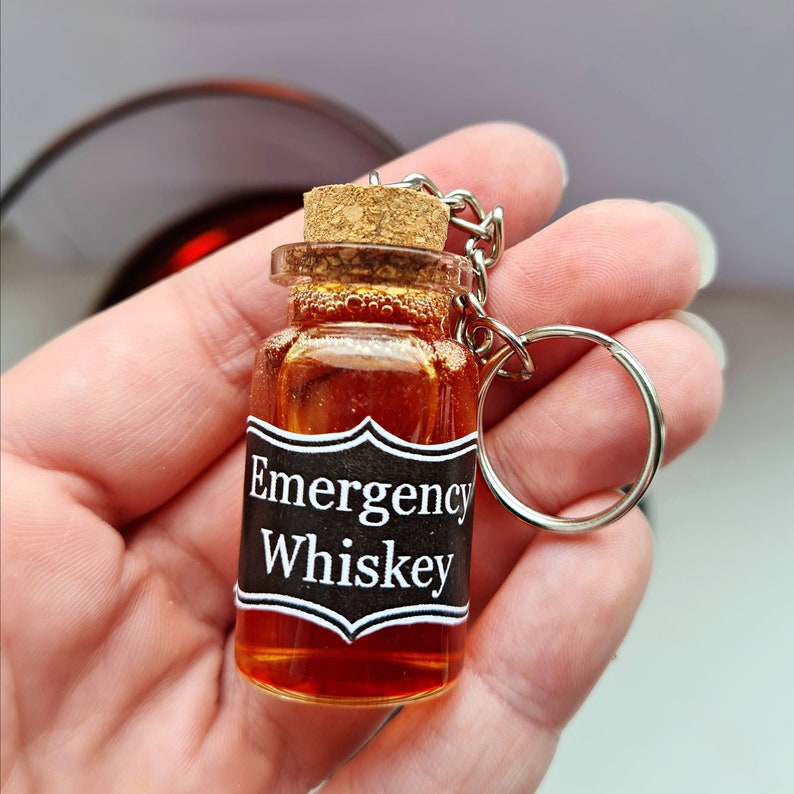 Emergency Whiskey Keyring, Gift For Dad, Whisky Gift, Valentines Gift, Funny Gift For Him, Boyfriend, Grandad, Whiskey Drinker image 1