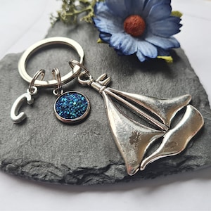 Personalised Boat Keychain, Boating Gift, Sailboat, Yacht, Nautical Keyring, Gift For Sailor