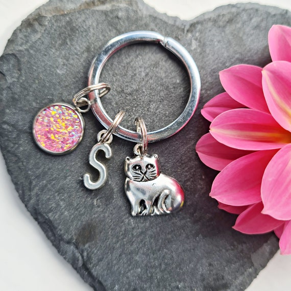 Personalised cat deals keyring