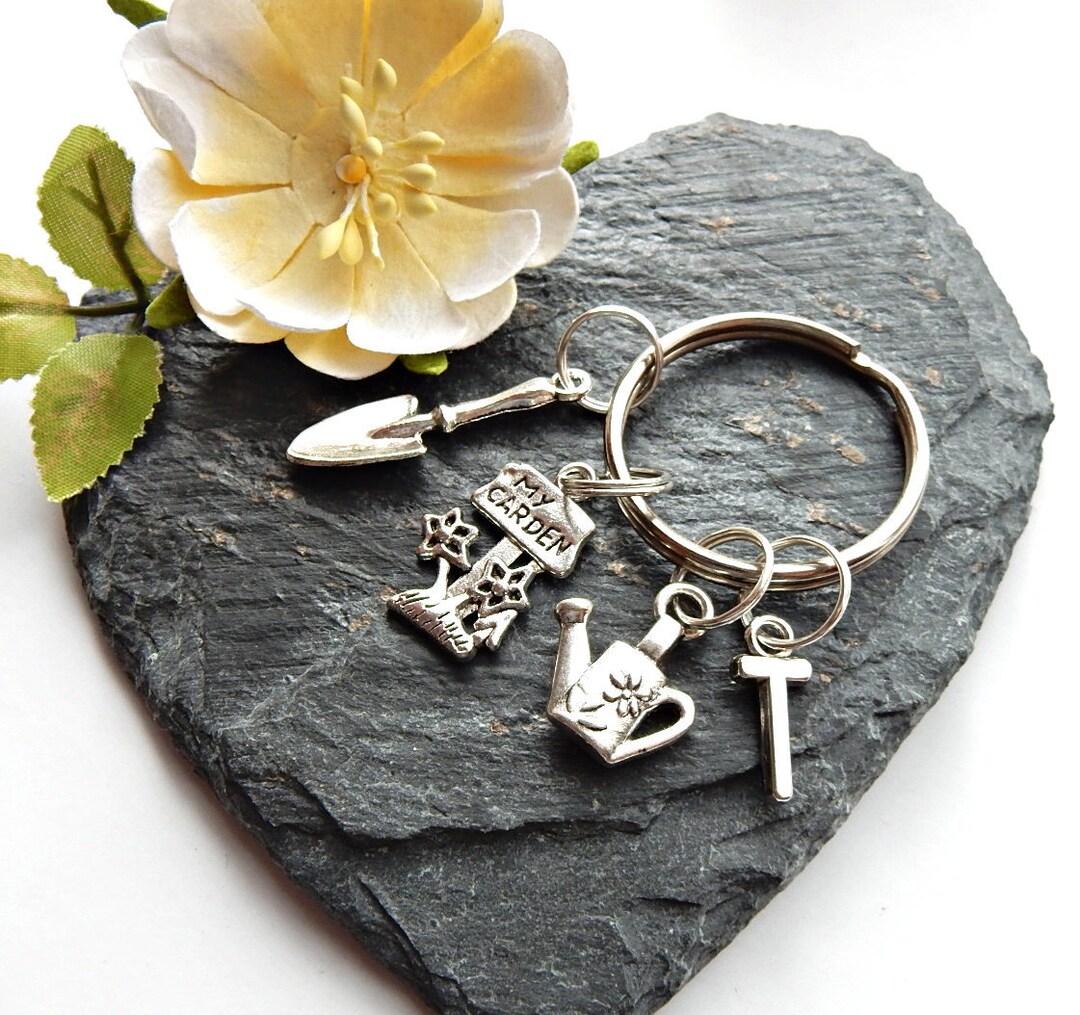 Gardening Keyring, Gardening Retirement Gift, Grandad Allotment, Green