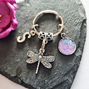 Personalised Dragonfly Keychain, Pick Me Up, Dragonfly Lover Keyring, Gift For Mum