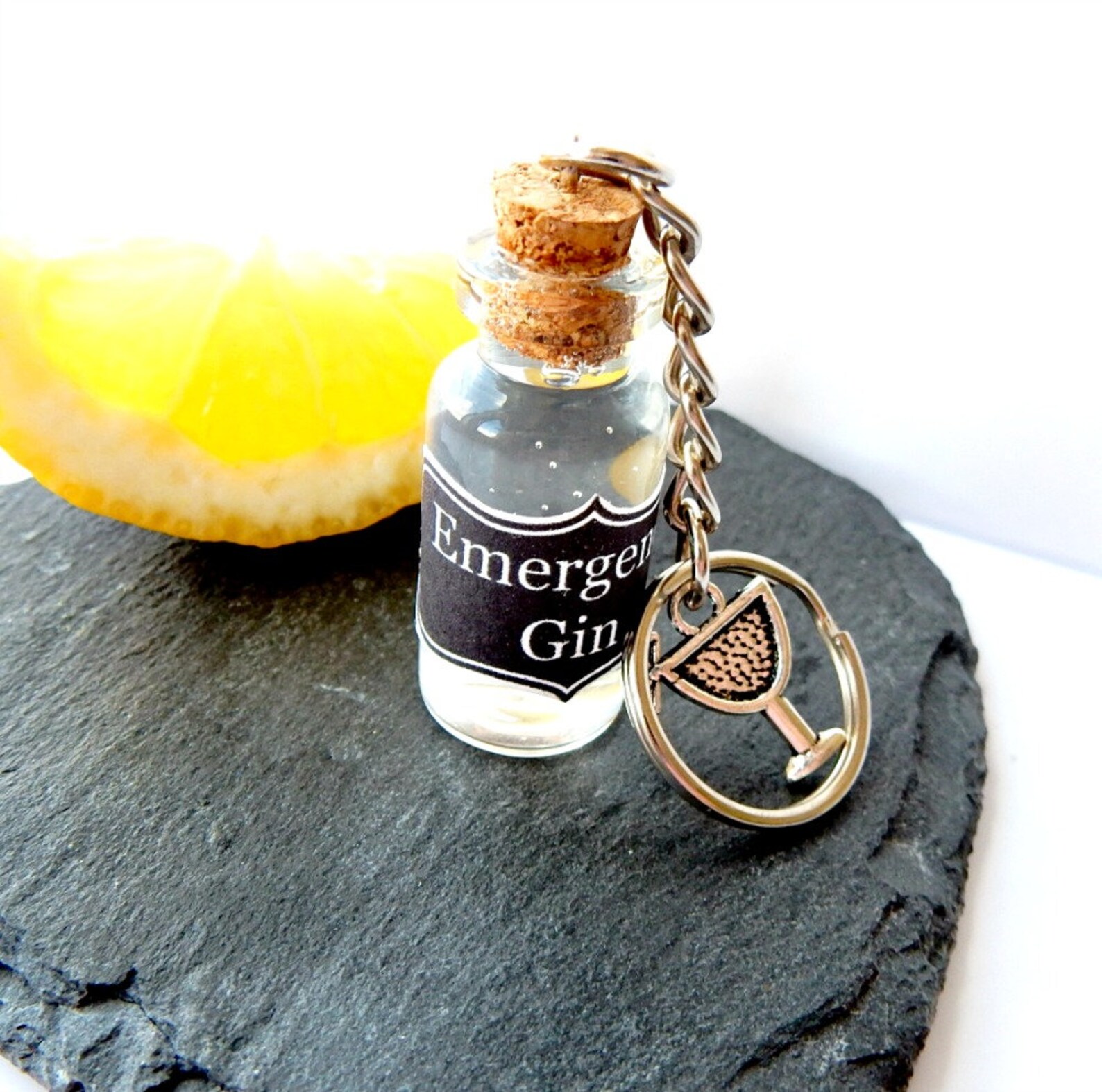 Emergency Gin Keyring Gin Key Chain Gin Gift Set Mothers Etsy