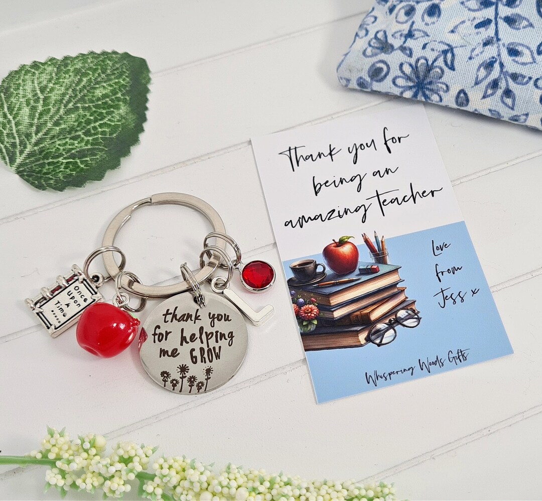Teacher Gifts, Personalised Keychain, Helping Me Grow, Teaching ...