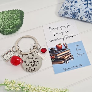 Cadeaux pour les enseignants, Porte-clés personnalisé, Aidez-moi à grandir, Aide-enseignant, Personnel de la garderie, Cadeau de remerciement