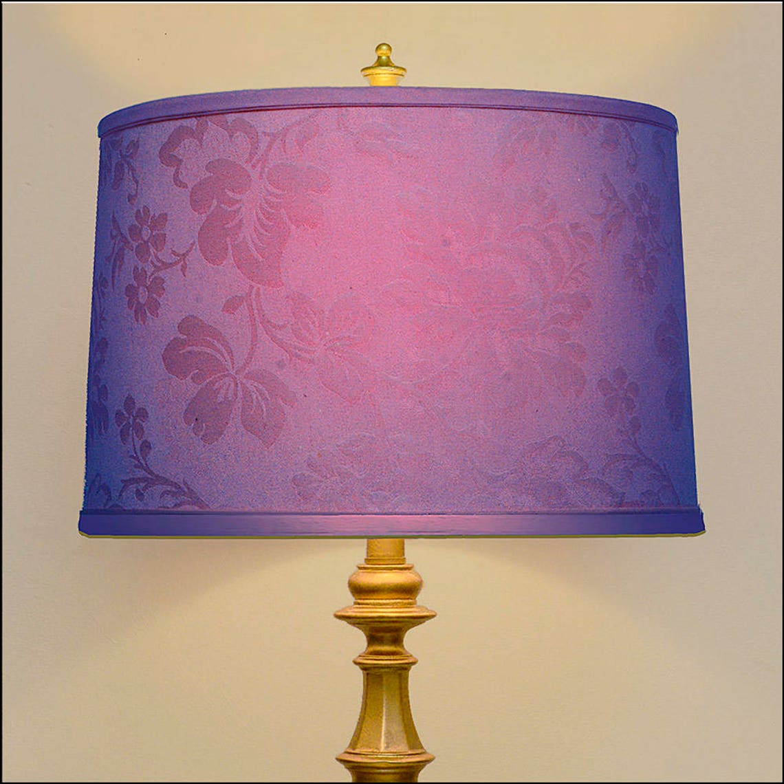 Lamp Shade Jacobean Floral Damask Lamp Shade, Blue Etsy