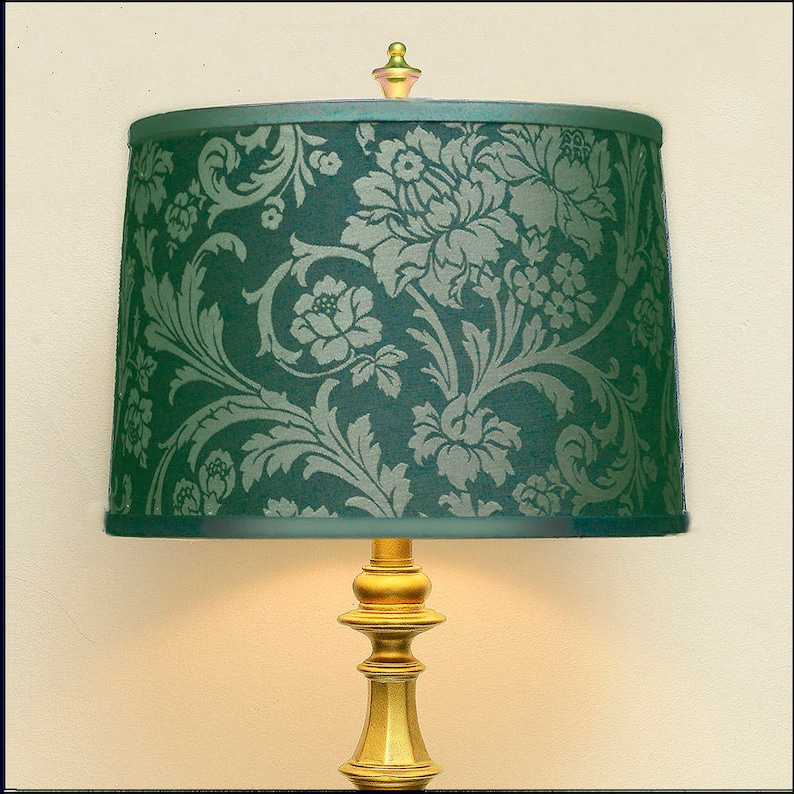 Lamp Shade Jacobean Floral Damask Lamp Shade, Blue Etsy