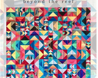 WILD GEESE quilt pattern by Natalie Barnes beyond the reef patterns Modern Quilting Modern Quilt