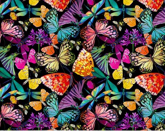 Flutter by Sally Kelly Gardenia Fabric for Windham Fabrics sold by the yard OEKO Tex Premium Quilting Cotton