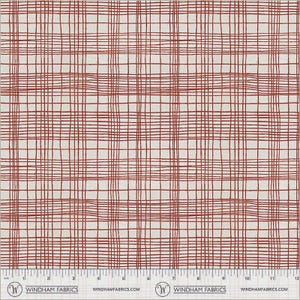 NEW The Plaid One fabric String Theory in Pomegranate BTHY Windham Fabrics quilting cotton