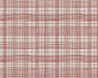NEW The Plaid One fabric String Theory in Pomegranate BTHY Windham Fabrics quilting cotton
