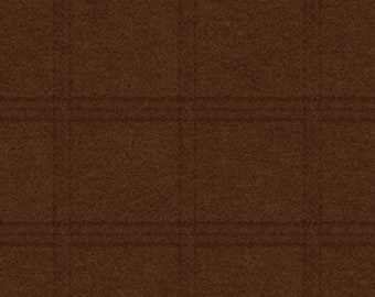 BTY WOOLIES Tartan Grid Brown color 18511-A Bonnie Sullivan Premium Cotton Flannel