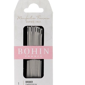 BOHIN France Size 6 Embroidery and Crewel Needles 12 needles
