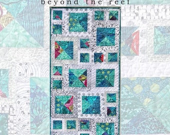 DIGITAL HOPSCOTCH quilt pattern Natalie Barnes beyondthereef Fat quarter friendly design