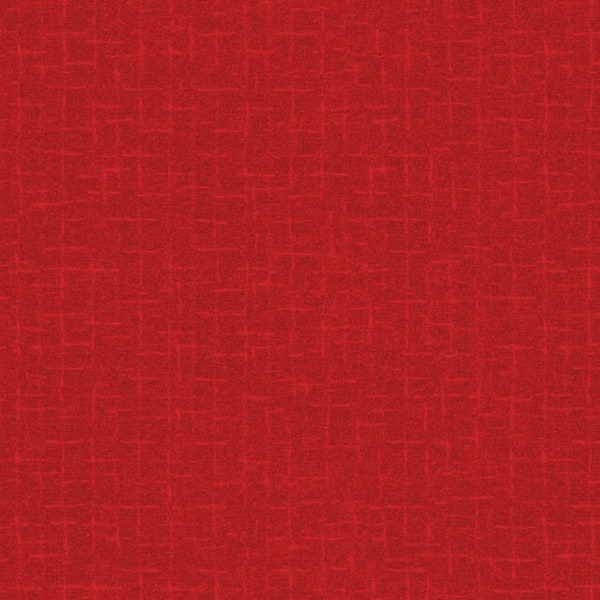 BTHY Maywood Woolies Flannel Bright Red Crosshatch Weave Cotton Flannel Fabric Half Yard 18510-R2