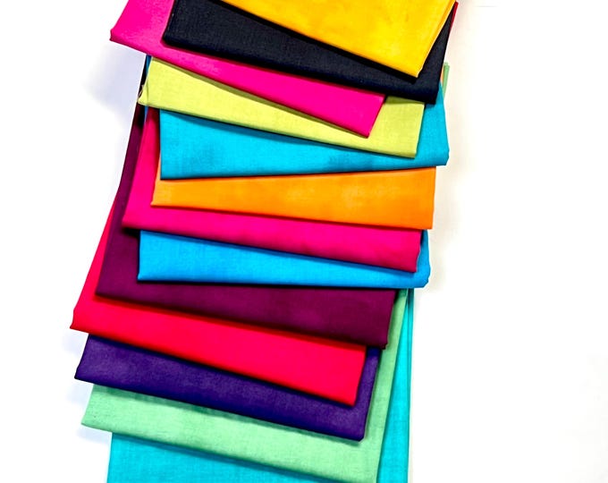 Palette Fat Quarter Bundle Fabric by Marcia Derse Quilting Cotton ...