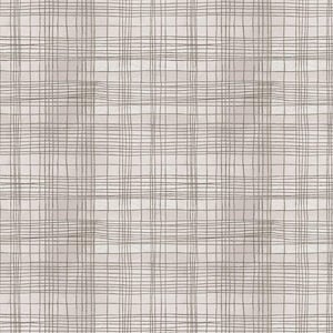 May include: A seamless pattern featuring a grid design with irregular, hand-drawn lines. The lines are a muted gray color, creating a textured effect against a light beige background. The pattern is suitable for various design applications.