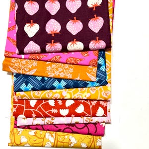 Colorful  Ruby Star Society 9 fat quarters fabric bundle Premium Quilting cotton