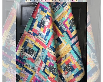 Post and Beam quilt pattern by beyond the reef patterns Natalie Barnes Modern Quilting Modern Quilt Patchwork pattern