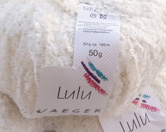 Lulu by Jaeger yarn, Made in Italy, soft wool blend in Ivory, 9 skeins, Discontinued Stock