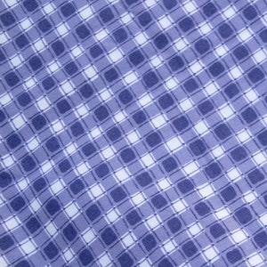 Blue Checkered Basket Weave Fabric by Hamil Textiles, 1/2 Yard image 1