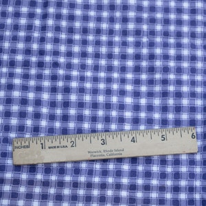 Blue Checkered Basket Weave Fabric by Hamil Textiles, 1/2 Yard image 5