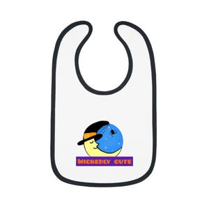 WICKEDLY CUTE Baby Bib, Funny Baby Gift, Halloween Baby Bib, Cute Baby Accessories, Baby Shower Gift, Infant Feeding Bib