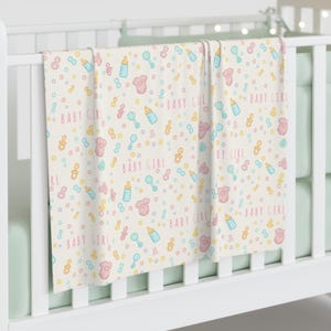 Baby Girl Swaddle Blanket: Soft Jersey Polyester Infant Wrap, 30x40&quot;