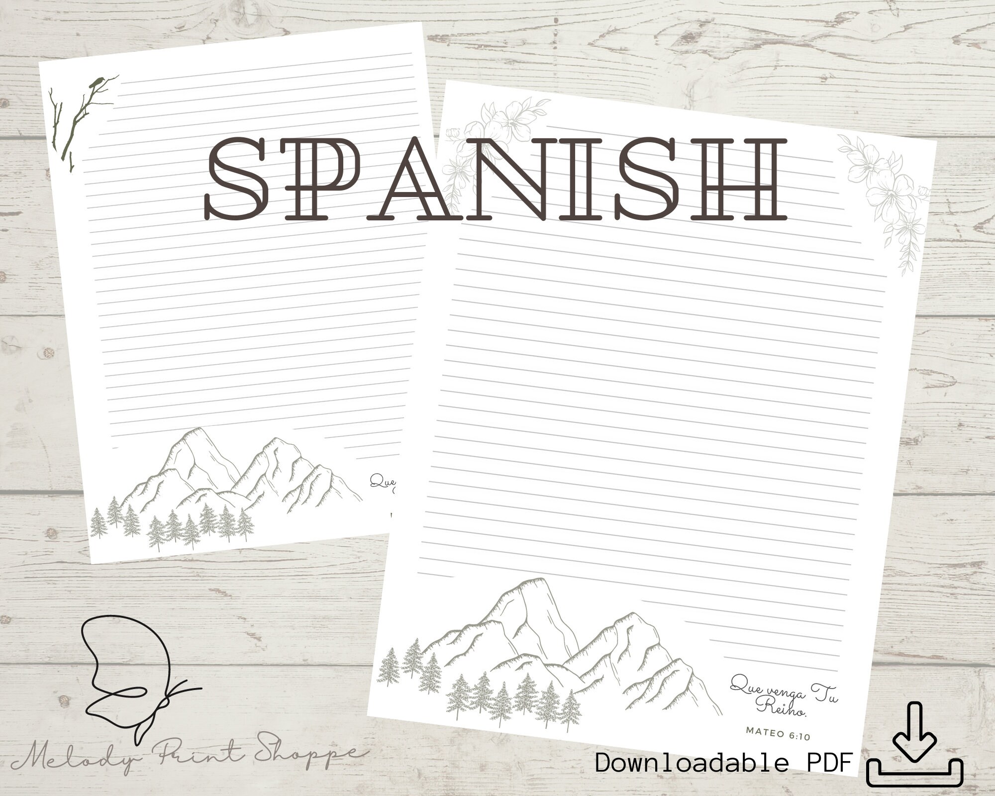 SPANISH JW Letter Writing Stationary set of 2 Etsy