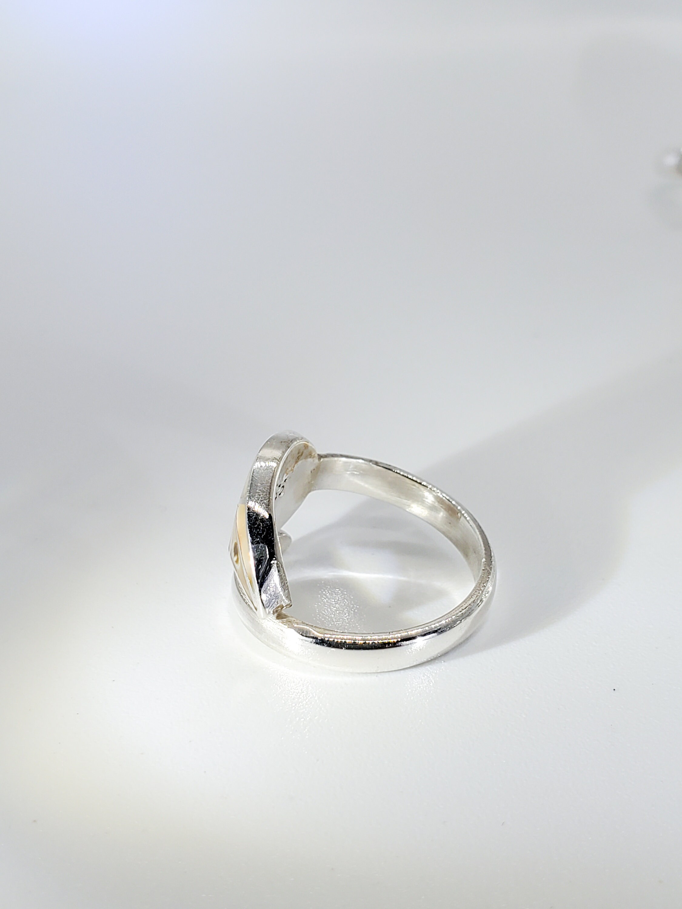 Abalone coca leaf ring Handmade silver 950 Sterling Silver Etsy