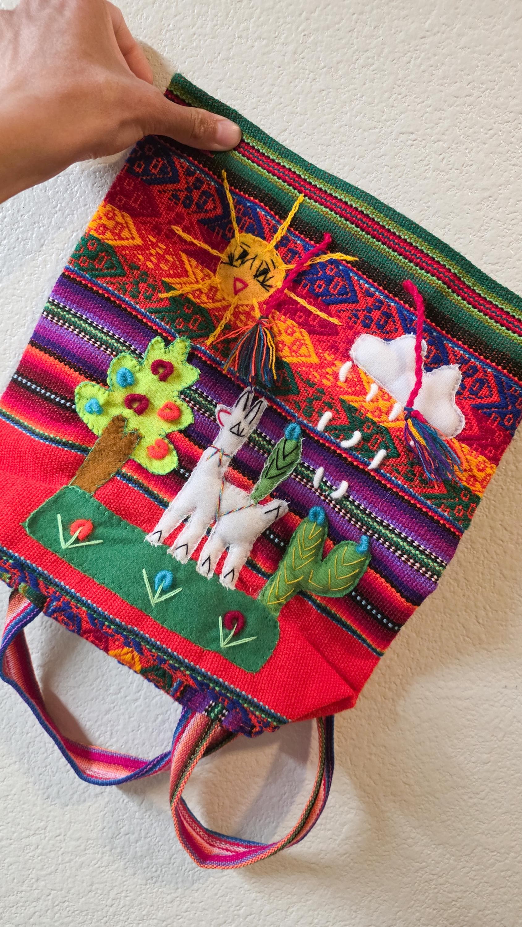 Handmade Backpack Carved in Peru Peruvian Actecas Handmade Peruvian Backpacks ? Handwoven in Peru using  main image 4