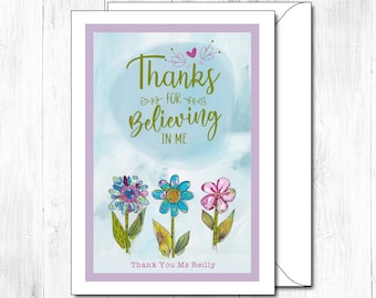 Cute thank you card for teachers Thank you teacher card Special thank you appreciation card for teachers Say thank you teacher cards