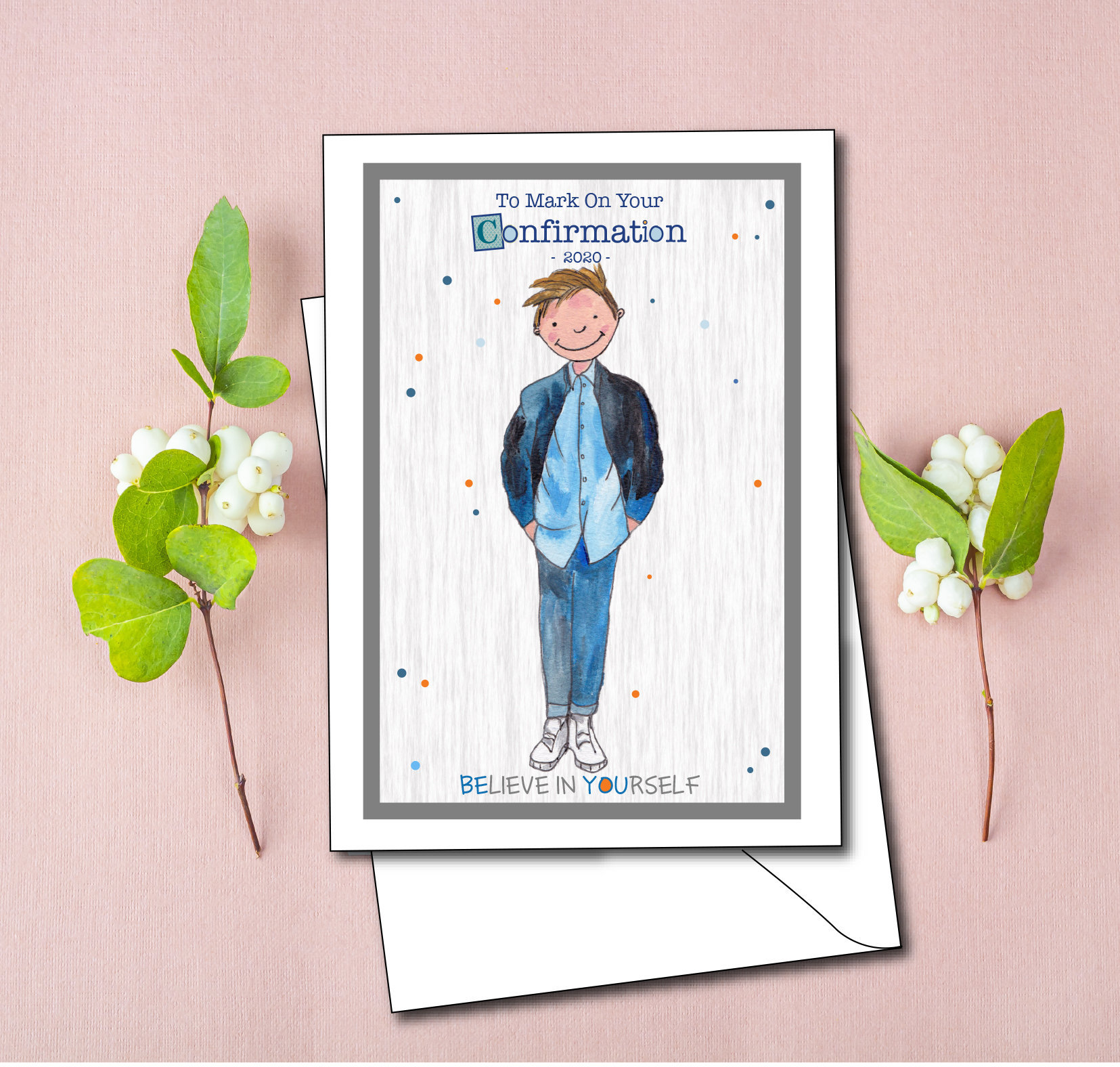 Boys Personalised Confirmation Card/keepsake Confirmation Etsy Australia