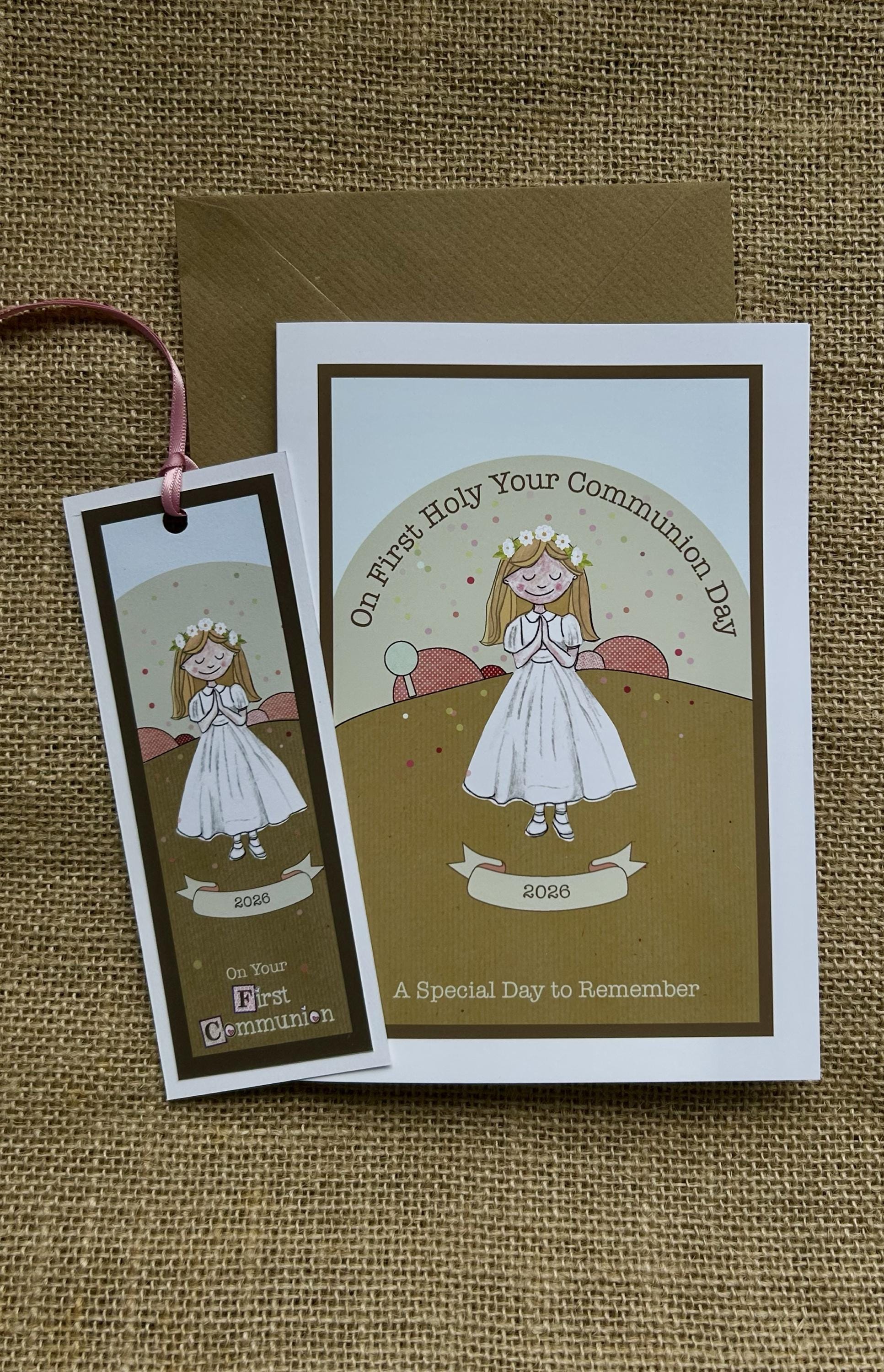 First Holy Communion Card With Bookmark Keepsake – Girl or Boy ...