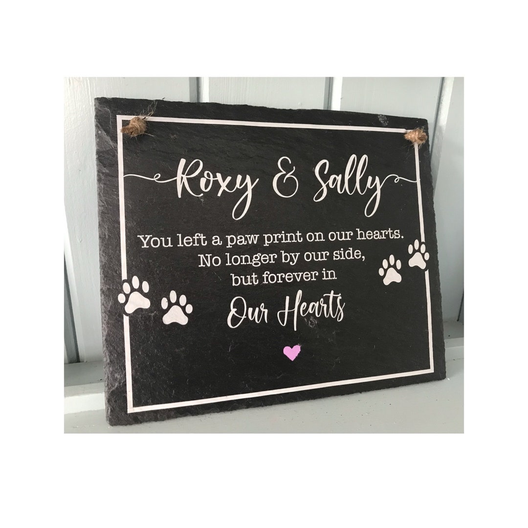 Memorial Pet Sign, Dog Memorial, Pet Memorial, Slate Dog Memorial Sign
