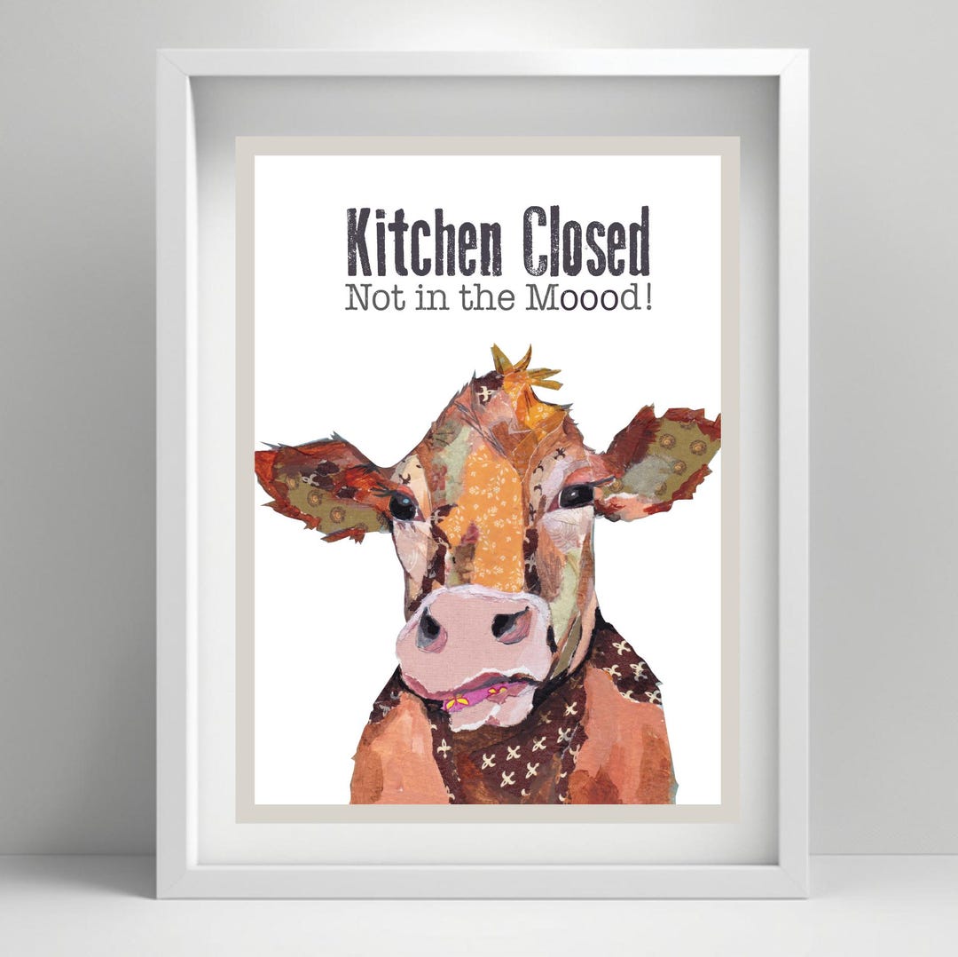 Funny Cow Kitchen Wall Art – 