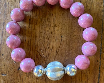 BP34S; Pink Rhodolite Bracelet