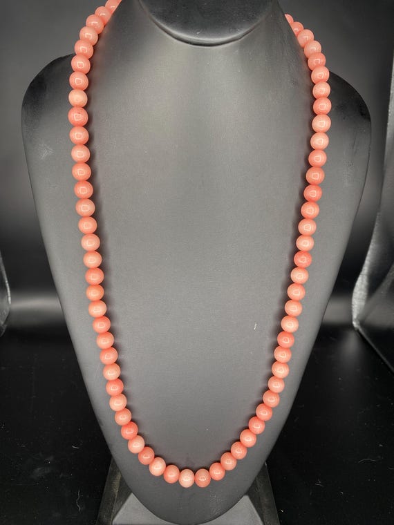 Peach Long Morganite: Basic Peach Necklace
