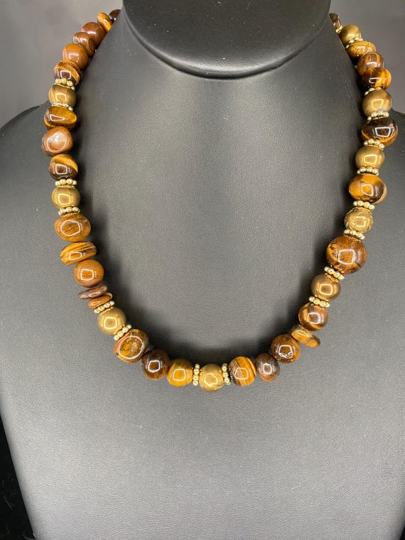 Brown Tiger's Eye Choker: Brown Necklace