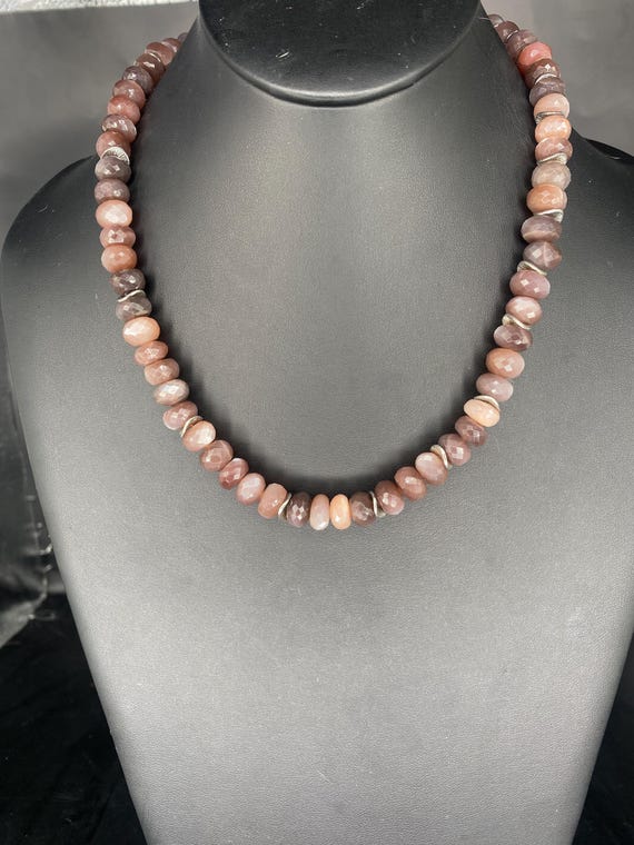 Shimmering Taupe Opal II: Taupe Opal Necklace