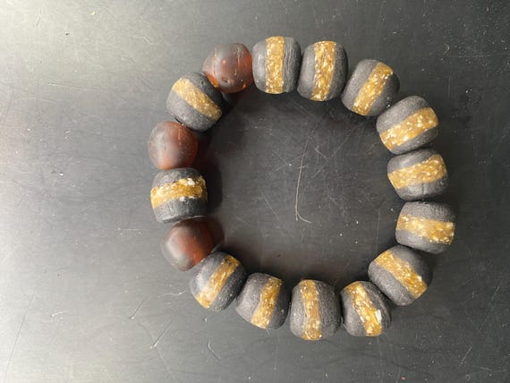 BB45s: Black Brown Kente Bracelet