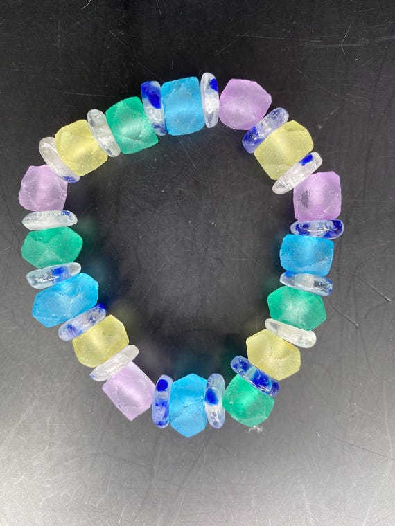 BMUL19S: Pastel Sea Glass Bracelet