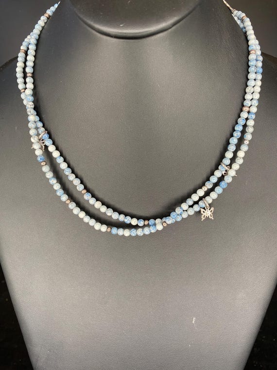 Mini Sodalite: Sodalite and Sterling Necklace