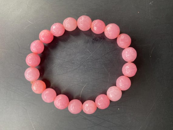 BP37S: Pink Jade Bracelet
