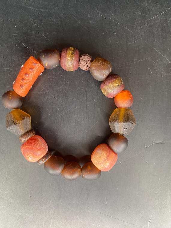 BB47S: Brown and Orange Bracelet