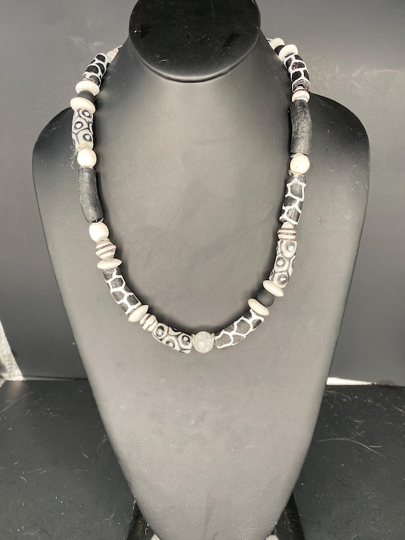 White/Black Krobos II Necklace